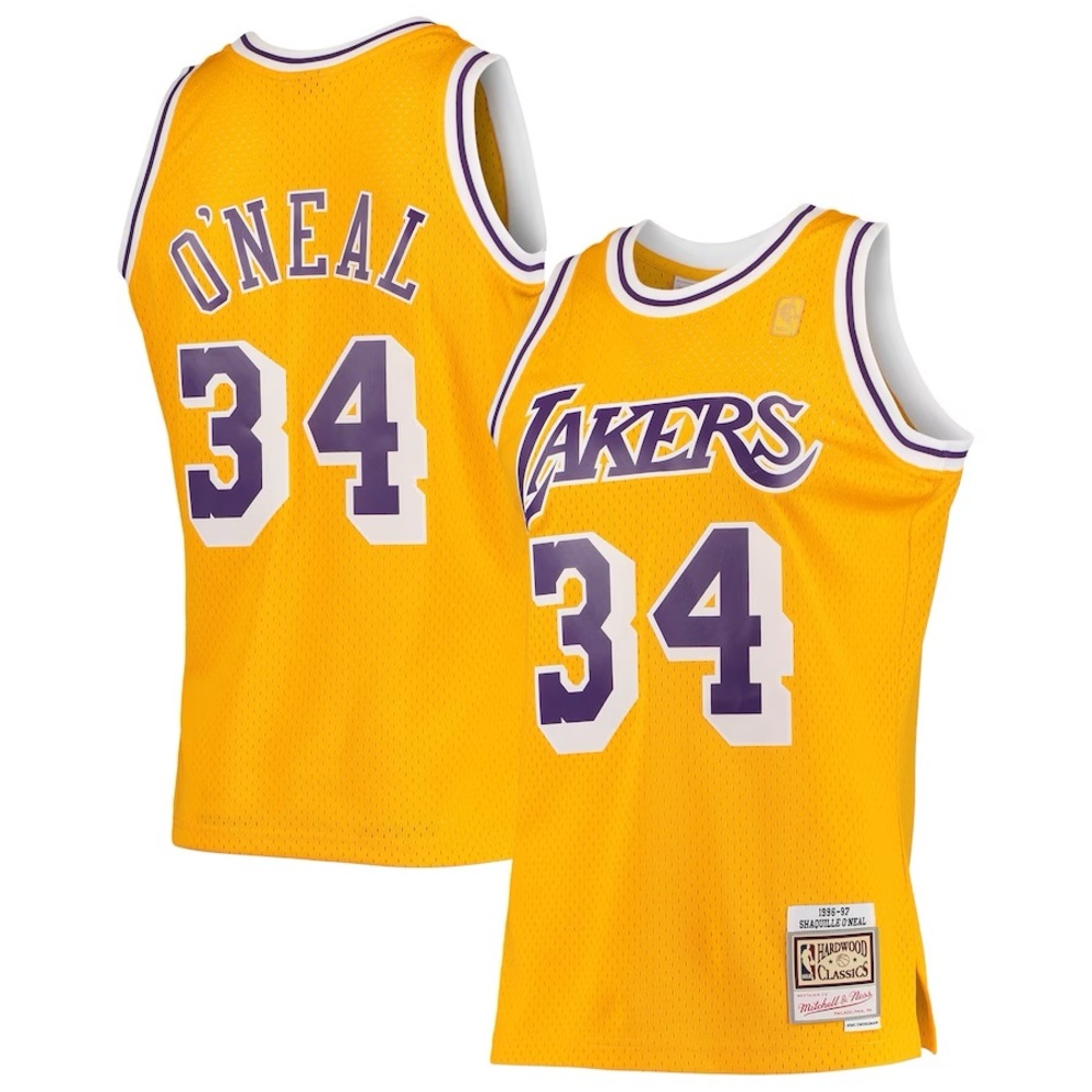 Shaquille O'Neal Los Angeles Lakers Mitchell & Ness Hardwood Classics Jersey